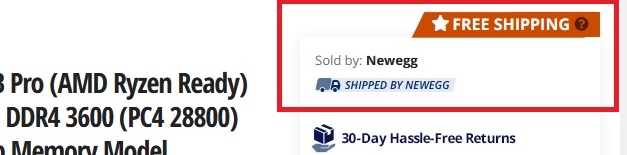 RAM CORSAIR Vendida por Newegg