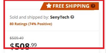 Producto vendido y enviado por un tercero