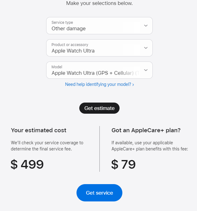 Costo de reparación Apple Watch Ultra