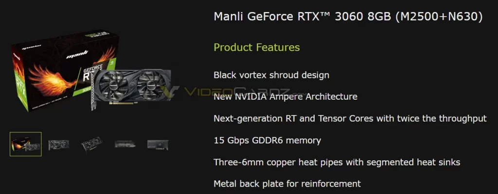RTX 3060 8GB Manli