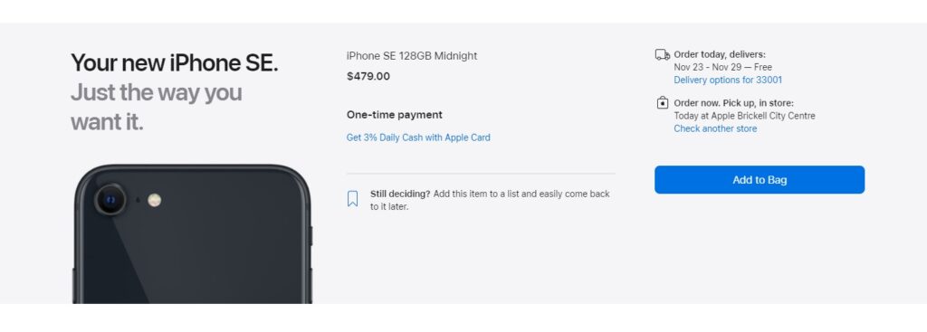 Agregar al carrito nuestro teléfono