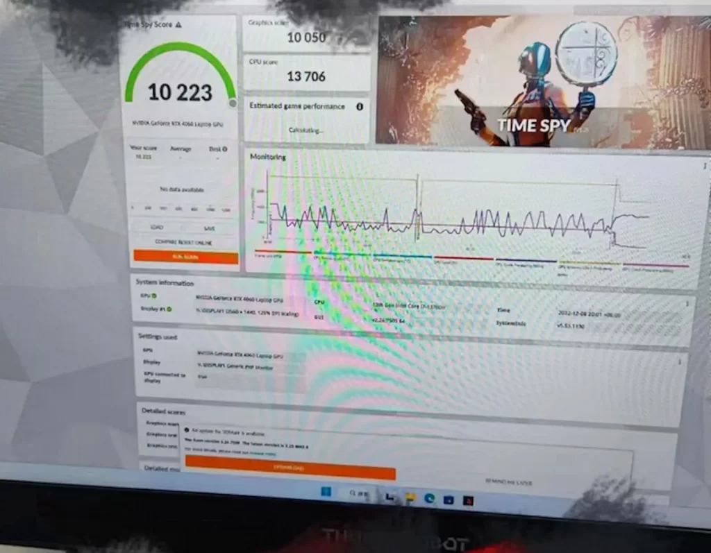 Prueba 3DMark RTX 4060 Laptop