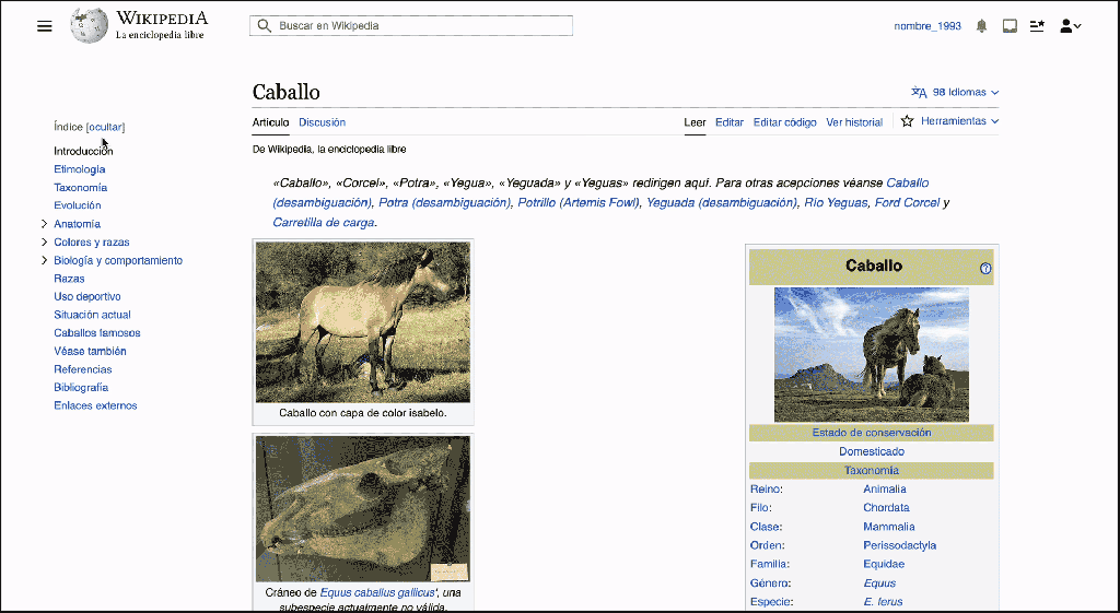 Nueva navegación Wikipedia