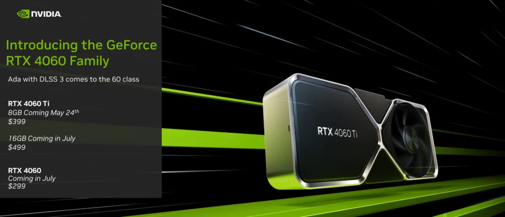 Tarjeta de video RTX 4060 y RTX 4060Ti precios